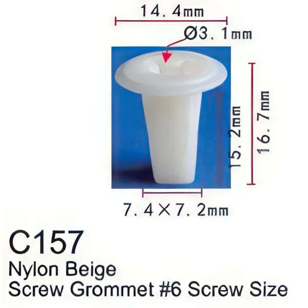 Клипса для крепления внутренней обшивки а/м Тойота пластиковая (100шт/уп.)