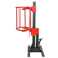 Стяжка пружин гидравлическая напольная с двумя комплектами получаш и навесным защитным каркасом (усилие стяжки 1т, рабочий диапазон 210-570мм, вес 35