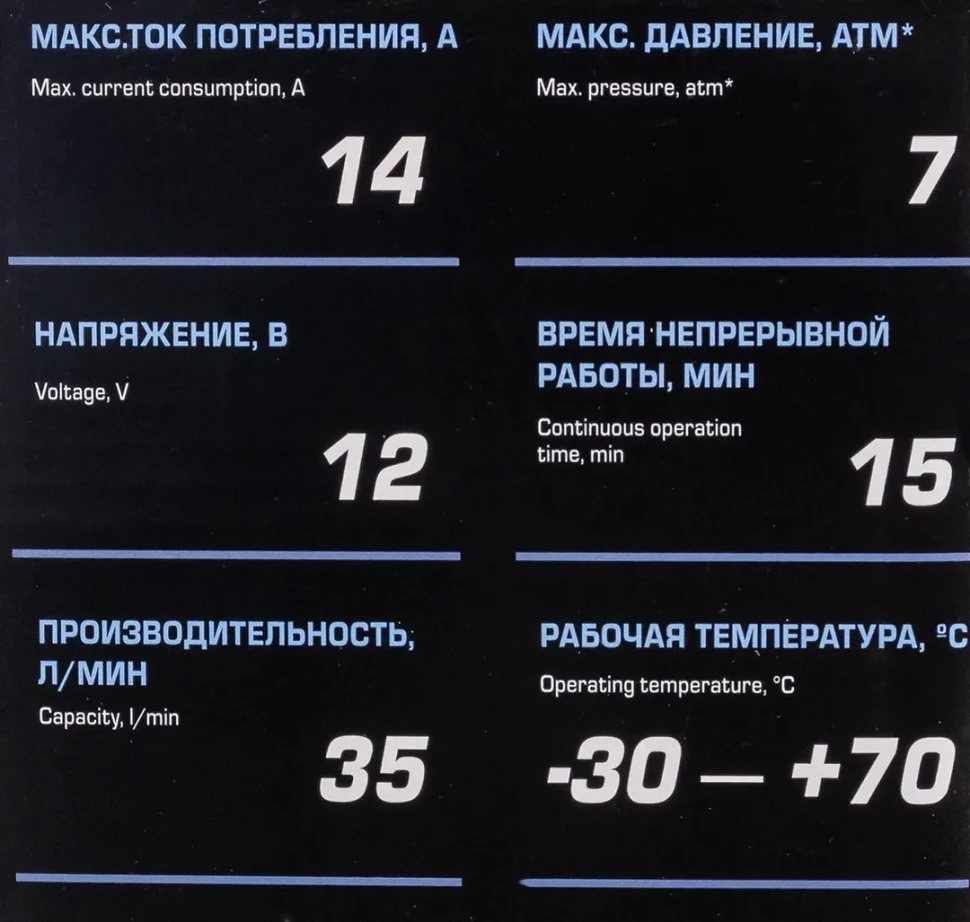 Компрессор поршневой автомобильный F-582 ''FORSAGE''14A 12V