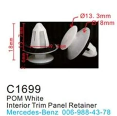 Клипса для крепления внутренней обшивки а/м Мерседес пластиковая (100шт/уп.)