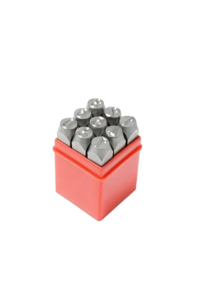 Набор штампов цифровых 3мм, 9пр., в пластиковом футляре