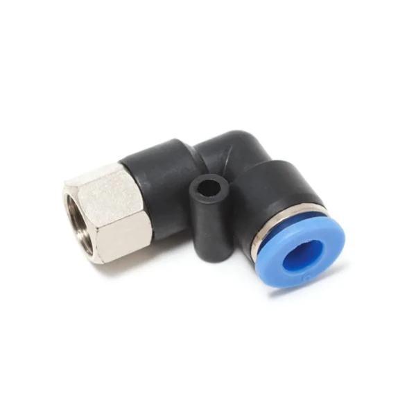 Фитинг угловой для пластиковых трубок 8мм с внутренней резьбой 1/2''