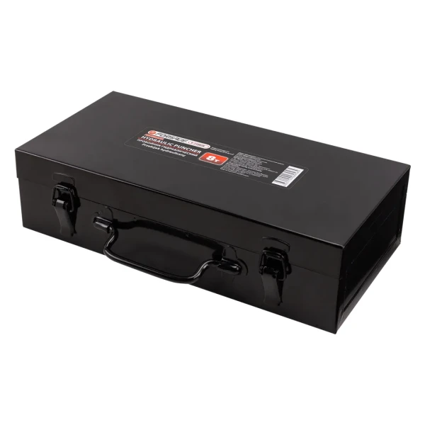 Пробойник гидравлический ручной 8т(Ø22, 27.5, 34, 43, 49, 60мм, сталь нерж.-1.6мм, медь/алюм.-3.2мм,ход штока-22мм),в кейсе