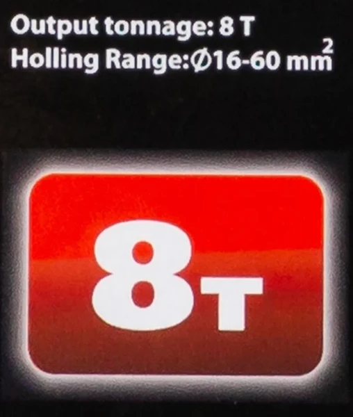 Пробойник гидравлический ручной 8т(Ø22, 27.5, 34, 43, 49, 60мм, сталь нерж.-1.6мм, медь/алюм.-3.2мм,ход штока-22мм),в кейсе