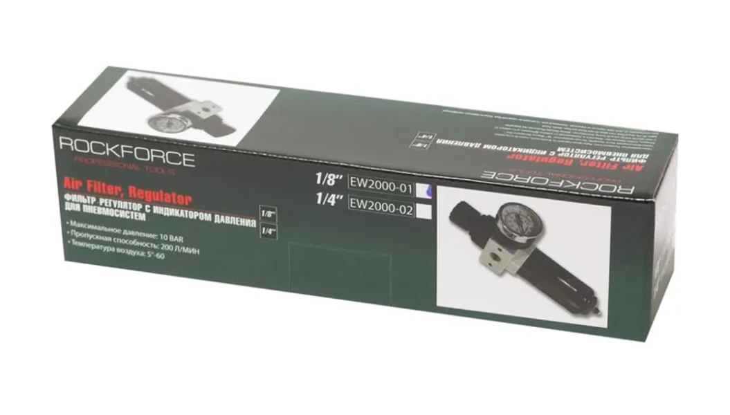 Фильтр-регулятор с индикатором давления для пневмосистем 1/8''(максимальное давление 10bar пропускная способность 200 л/мин температура воздуха 5-60С.5