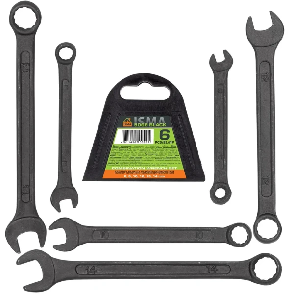 Набор ключей комбинированных 6пр.(6,8,10,12,13,14мм)в пластиковом держателе