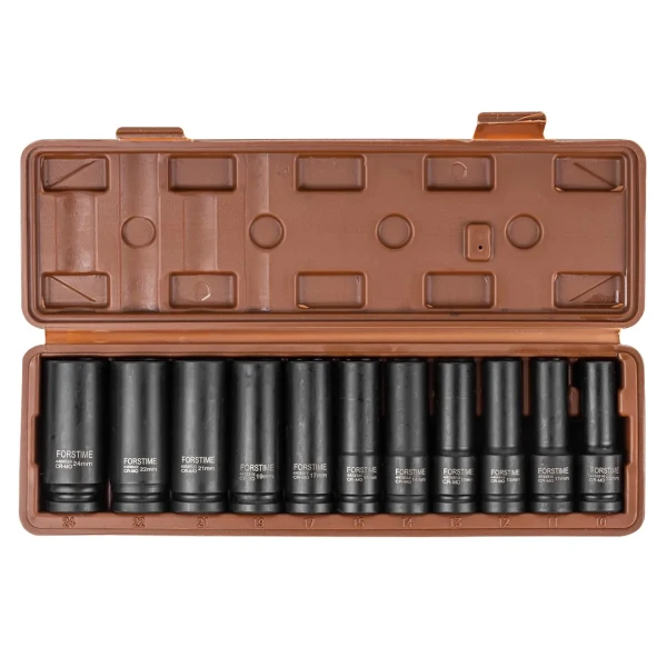 Набор головок ударных глубоких 11пр.1/2'' (6-гр.)(10-15,17,19,21,22,24),в кейсе