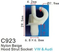 Клипса для крепления внутренней обшивки европейских а/м пластиковая (100шт/уп.)