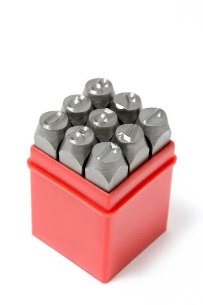 Набор штампов цифровых 4мм, 9пр., в пластиковом футляре