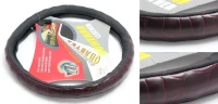 Чехол руля кожа 0244 black/wood-M (10000420)