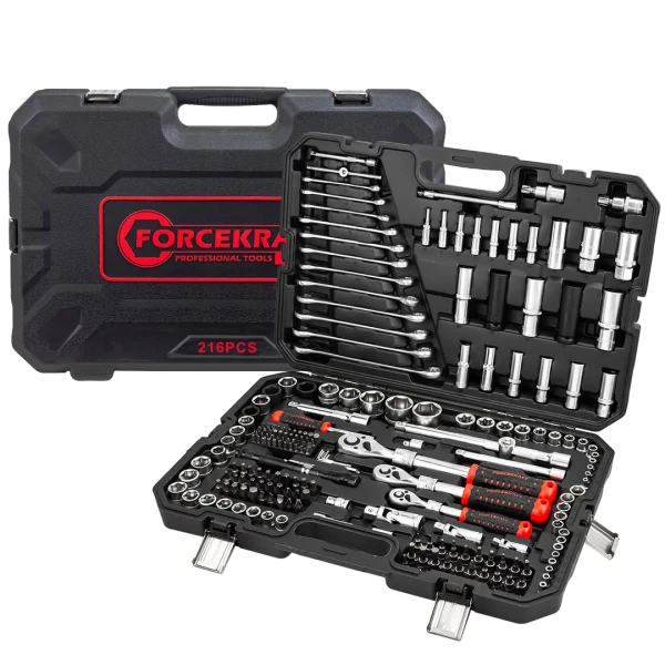 Набор инструментов 216пр. 1/4'', 3/8'', 1/2''(6гр.)