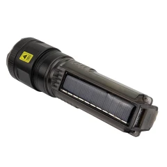 Фонарь ручной аккумуляторный с функцией повербанка и солнечной панелью (7 реж. работы, аккум. 1800мАч, 15Вт, время работы 2-6ч, время зар. 4ч, 1000м)