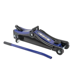 Домкрат подкатной гидравлический низкопрофильный 2т с резиновой накладкой (h min - 80мм, h max - 380мм)