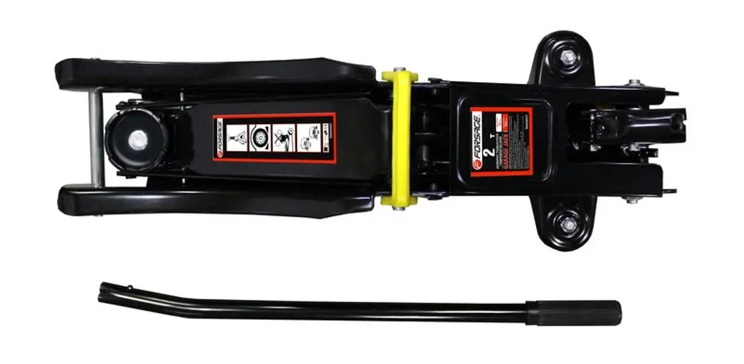 Домкрат подкатной гидравлический низкопрофильный 2т с резиновой накладкой (h min - 80мм, h max - 380мм)