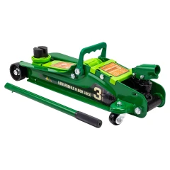 Домкрат подкатной гидравлический низкопрофильный 3т (поворотная ручка 360°,h min 85мм, h max 385мм)