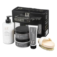 Набор косметики ''Комплексный уход''(гель для душа,крем-баттер,скраб,крем для рук,щетка для сухого массажа)