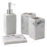 Набор для ванной комнаты 4пр. (мыльница, дозатор для мыла, подставка для зубных щеток, подставка для косметических аксессуаров)