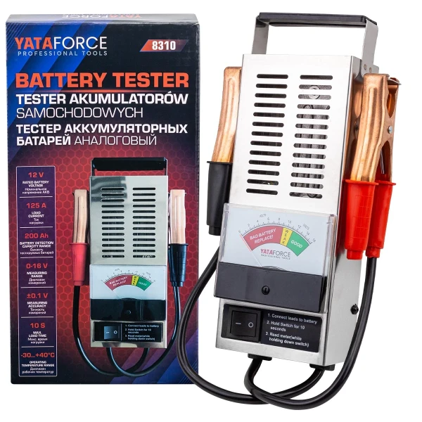 Тестер аккумуляторных батарей аналоговый (12V, 125А)