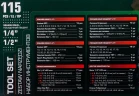 Набор инструментов 115пр. 1/4'', 1/2''(6гр.)