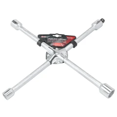 Ключ балонный крестовой 17-19-21-22мм с адаптером 1/2''на пластиковом держателе