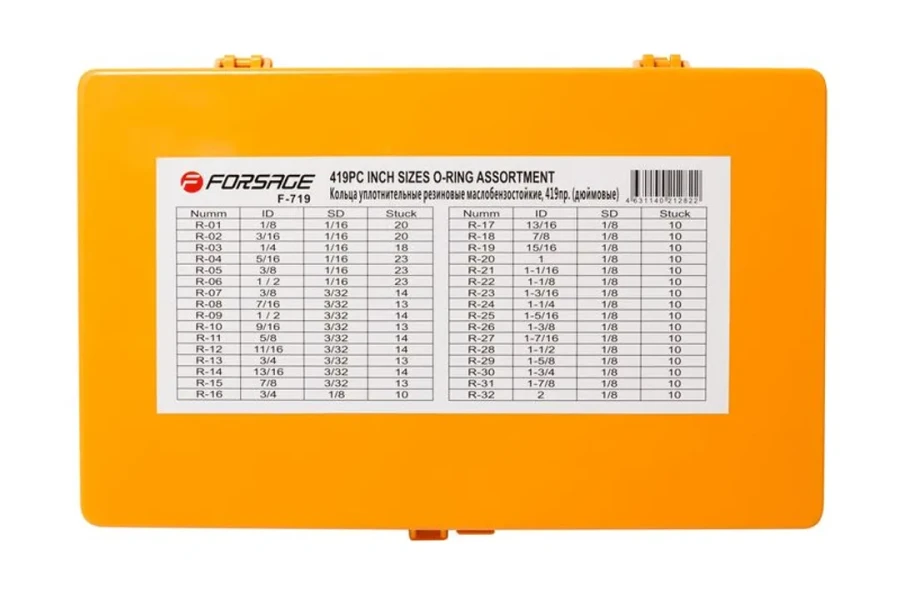 Кольца уплотнительные резиновые маслобензостойкие, 419пр. (дюймовые)