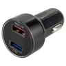 Автомобильное зарядное устройство FY-208 с вольтметром (12V-24V, USB:5V-Max 2.4A, QC3.0: 5V/3A,9V/2A,12V/1.5A)