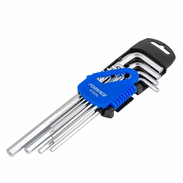 Набор ключей 6-гранных Г-образных экстра длинных 10пр. (1.27, 1.5, 2, 2.5, 3-6, 8, 10мм)в пластиковом держателе