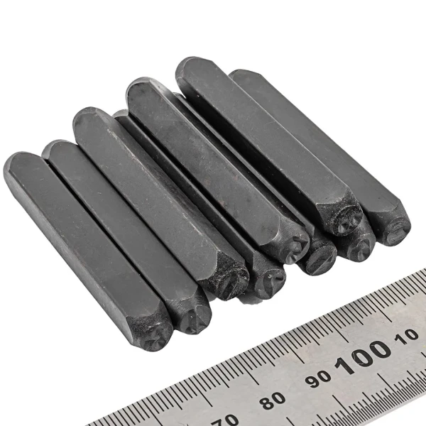 Набор штампов цифровых 6мм, 9пр., в пластиковом футляре