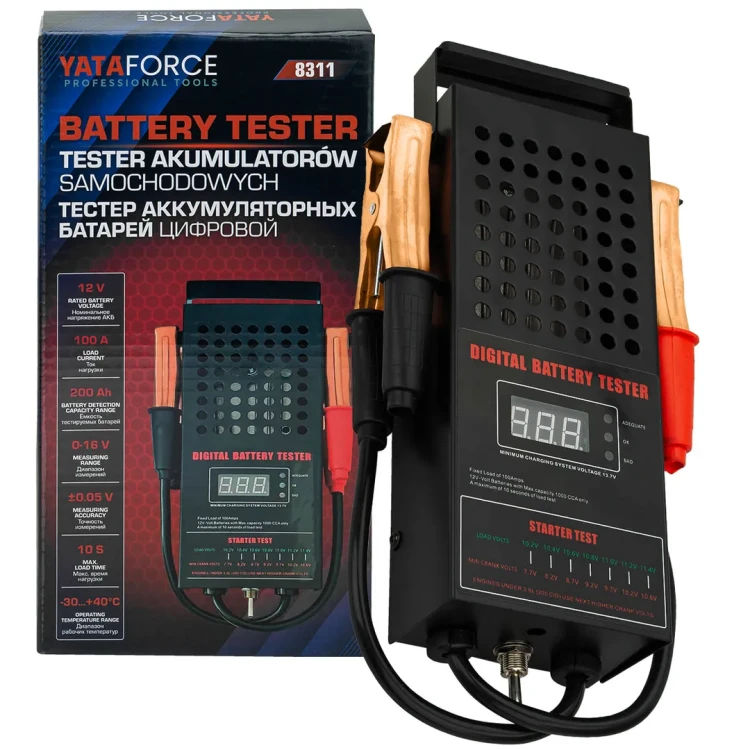 Тестер аккумуляторных батарей цифровой (12V, 100А)