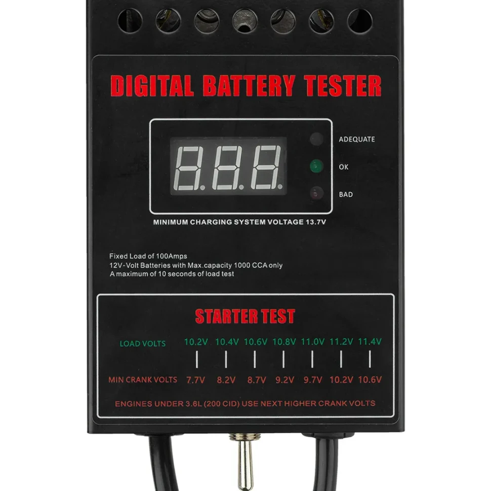 Тестер аккумуляторных батарей цифровой (12V, 100А)