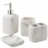 Набор для ванной комнаты 4пр. (мыльница, дозатор для мыла, подставка для зубных щеток, подставка для косметических аксессуаров)