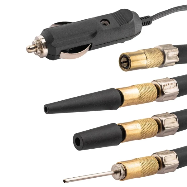 Компрессор автомобильный поршневой одноцилиндровый с аналоговым манометром (12В, 10А, 30л/мин, 7бар) в комплекте с переносной сумкой