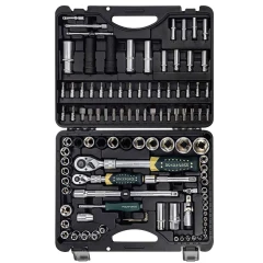Набор инструментов с телескопическими трещотками 108пр.1/4''&1/2''(6гр.)(4-32мм)