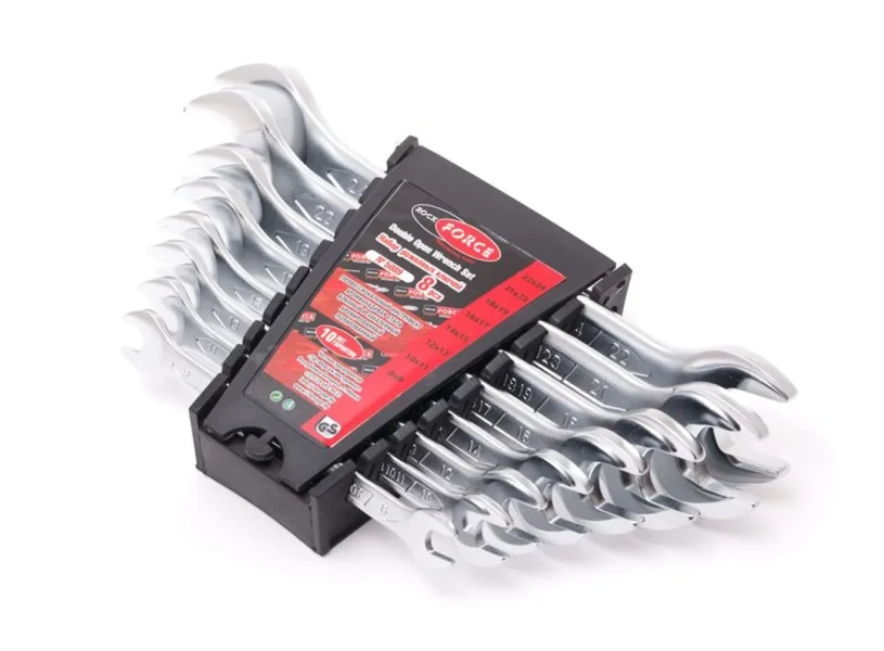 Набор ключей рожковых 8пр. (8х9, 10х11, 12х13, 14х15, 16х17, 18х19, 21х23, 22х24мм) в пласт.держателе