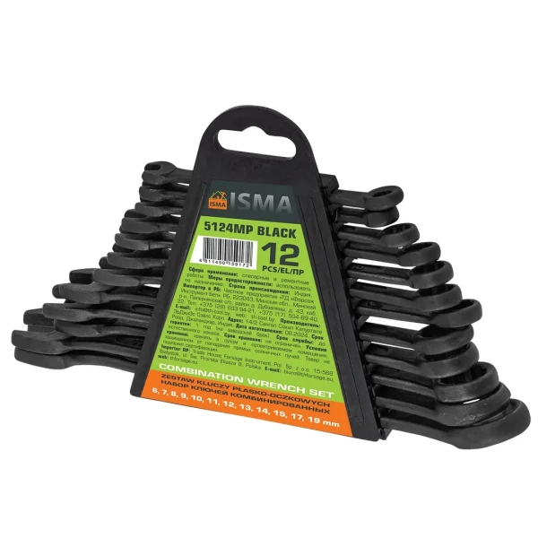 Набор ключей комбинированных 12 пр. (6-15,17,19мм), в пластиковом держателе