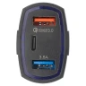 Автомобильное зарядное устройство FY-206 (12V-24V, USB 2/TYPE-C:5V-Max 2.4A, QC3.0: 5V/3A,9V/2A,12V/1.5A)