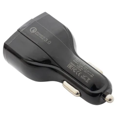 Автомобильное зарядное устройство FY-206 (12V-24V, USB 2/TYPE-C:5V-Max 2.4A, QC3.0: 5V/3A,9V/2A,12V/1.5A)