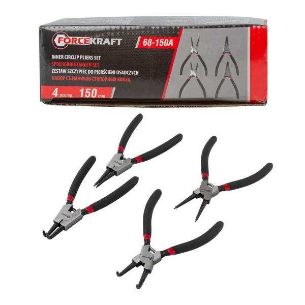 Набор съемников стопорных колец, 4пр. (L-150мм), на полотне