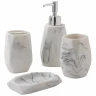 Набор для ванной комнаты 4пр. (мыльница, дозатор для мыла, подставка для зубных щеток, подставка для косметических аксессуаров)