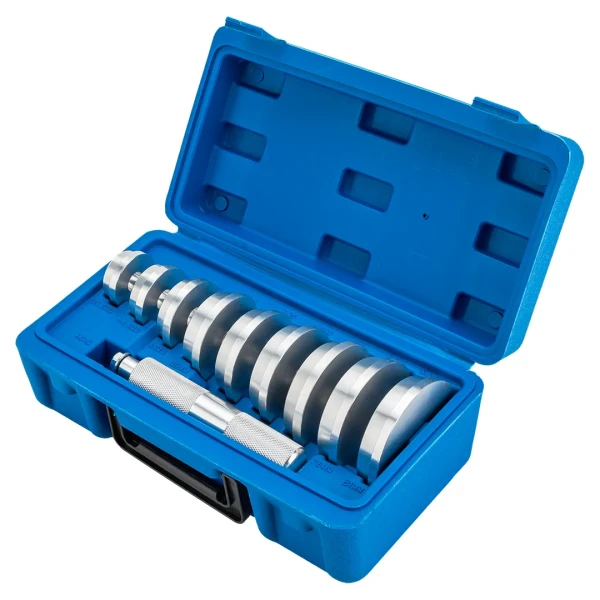 Набор инструментов для установки сальников и подшипников, 10пр. (39.5, 44.5, 50, 59, 63, 65, 72, 76, 81мм) в кейсе