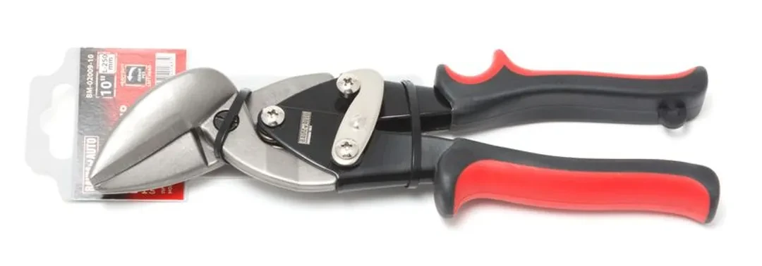 Ножницы по металлу ''левый рез''усиленные 10''- 255мм, на пластиковом держателе