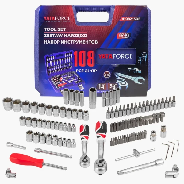 Набор инструментов 108 пр. 1/4''3/8''(6гр.)(4-22мм)
