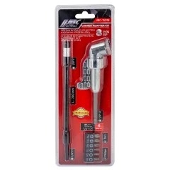 Биты 1/4''х25мм с угловым битодержателем и удлинителем гибким 200мм, набор 8пр.