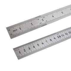 Линейка металлическая измерительная с таблицей перевода 500мм