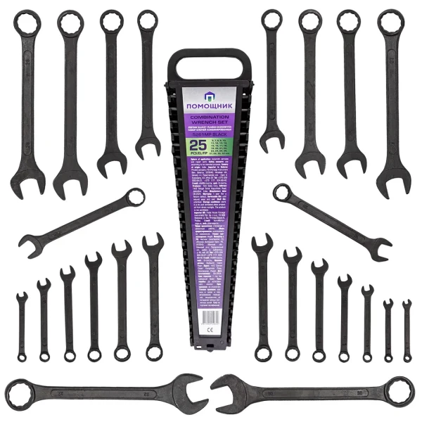 Набор ключей комбинированных 25пр. (6-28, 30, 32мм),в пластиковом держателе