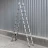 Лестница-стремянка телескопическая алюм. бытовая 3.2+3.2м (10+10 ступ.)
