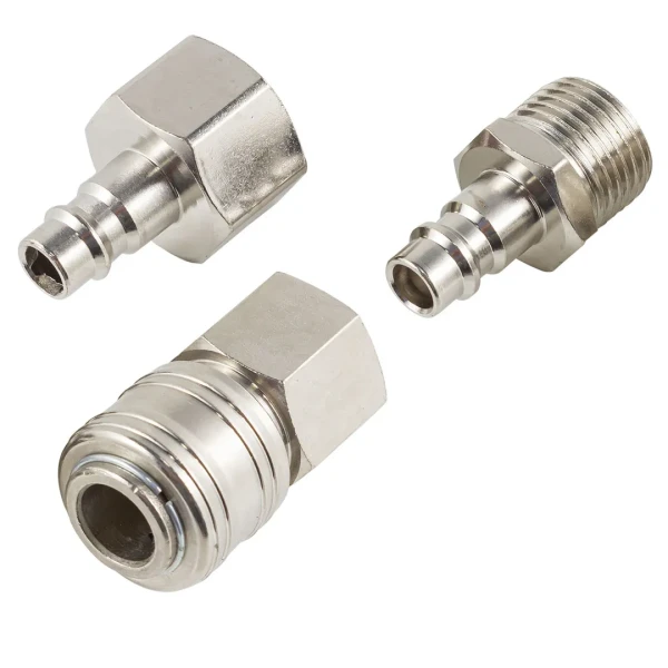 Набор быстроразъемных соединений 1/2'', 3пр.(штуцер-2шт внутр./наруж. резьба, быстроразъем-1шт внутр. резьба)