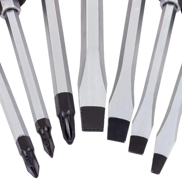 Набор отверток силовых магнитных 7пр SL3.5x75мм, SL5.5x75мм, SL6.5x100мм, SL8х150мм, РН0х75мм, РН1х75мм, РН2х100мм)