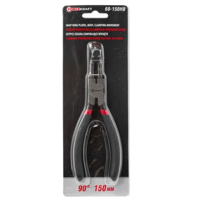 Съемник стопорных колец изогнутый на сжим (90°,L-150мм), в блистере