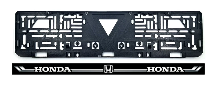 Рамка номера с черной планкой HONDA